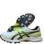 Asics Gel Gully 7 Cricket Spike Shoes Colour White Safety Yellow 
