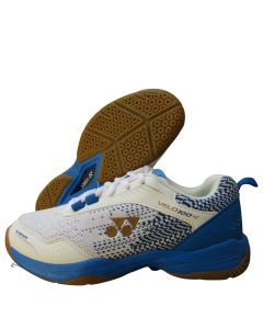 Yonex Vole 100 i Badminton Shoes White and Blue Hawaii 