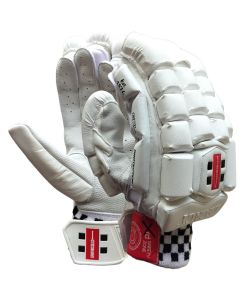Gray Nicolls Legacy Batting Gloves White Red (Mans Size Right Hand)