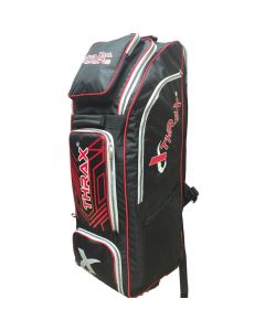 Thrax Mega Haul Pro Cricket Kit Bag Colour Black Red With with (tractor Wheels)
