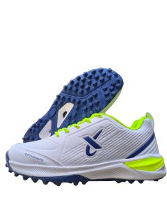 Thrax Rampaze Rubber Cricket Stud Shoes White and Lime