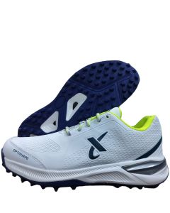 Thrax Rampaze Rubber Cricket Stud Shoes White and Lime