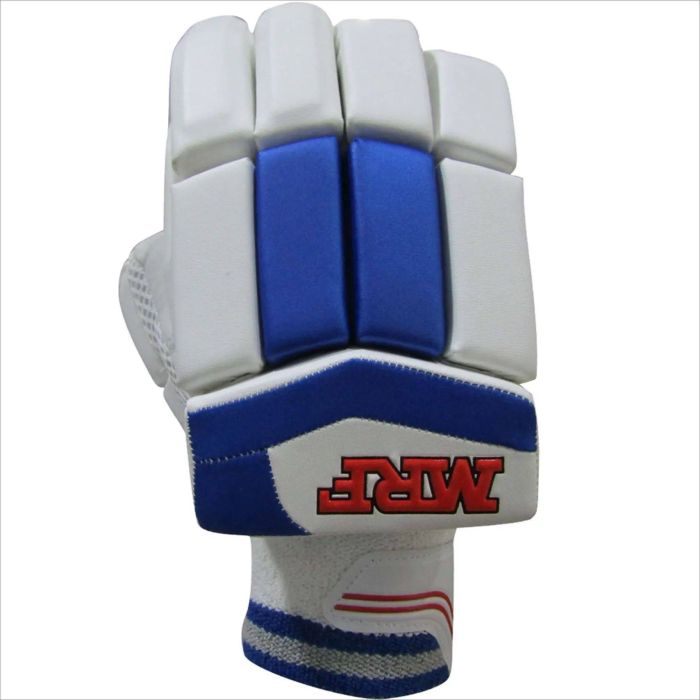 MRF VK 18 Bonzer Cricket Batting Gloves White and Blue,- Buy MRF