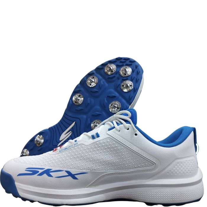 Buy Skechers 214200 Elite Spike Cricket Shoes White Light Blue