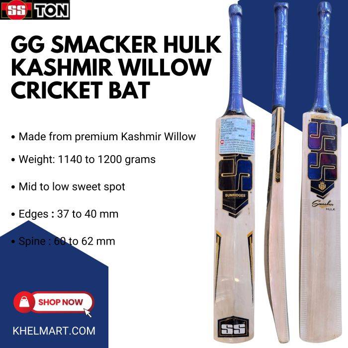 Buy SS GG Smacker Hulk Kashmir Willow Cricket Bat Online in India