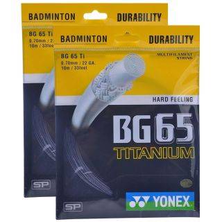 Yonex BG 65 Ti Badminton Racket String 2 Sets