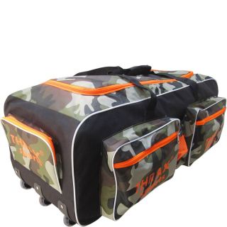 Thrax Super Pack Latest Wheel Cricket Kit Bag Army Black and Orange Color