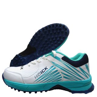 Thrax Hoick Cricket shoes Rubber Stud White See Green
