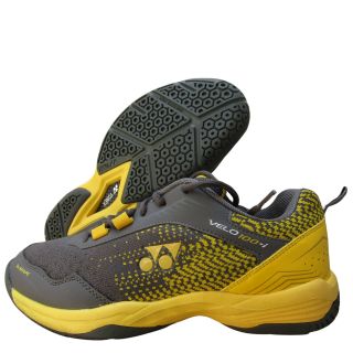 Yonex Vole 100 i Badminton Shoes Steel Gray and Honey Mustard