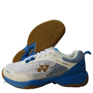 Yonex Vole 100 i Badminton Shoes White and Blue Hawaii