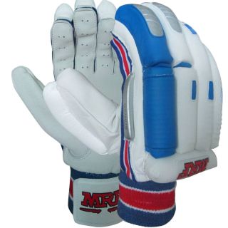 MRF Genius Grand Edition Cricket Batting Gloves White and Blue -MRF Virat Kohli Batting Gloves