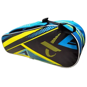 Thrax Strike Series Badminton Kit Bag Blue and Yellow Color