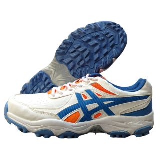 Kuaike Ashwin Cricket Shoes White Blue Orange Color