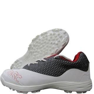 DSC Rigor X Cricket Shoes White Black
