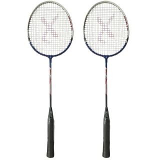 Set of 2 Thrax Hammer Power 11 Badminton Racket ( Blue )
