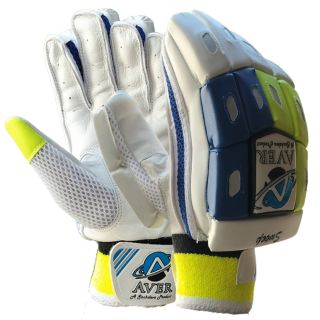 Aver Sweep Cricket Batting Gloves Blue and Lime