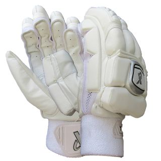 Thrax Pursuit (Exclusive) Cricket Batting Gloves White Color (Mens Size Right-Handed)