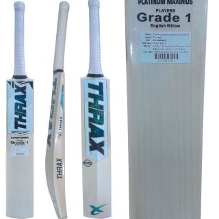 Thrax Platinum Maximus Players Grade A English Willow Cricket Bat (Standard Size Short Handle)