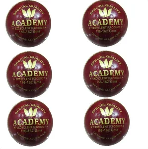 AJ Academy Red Cricket Ball Set of 6