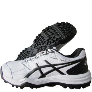 Asics Gel Lethal Field Cricket Shoes White Black