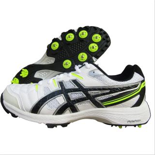 Asics Gel Gully 6 Full Spike Cricket Shoes White and Black