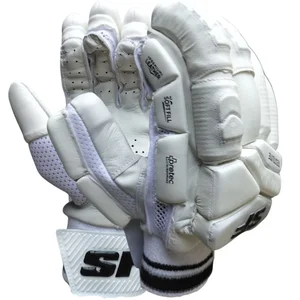 SF Testlite Cricket Batting Gloves White Colour (Mens Size Right Hand)