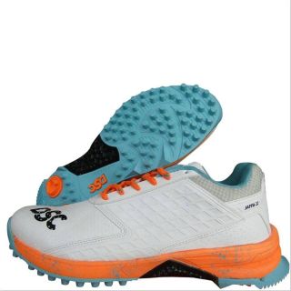 DSC Jaffa 22 Stud Cricket Shoes White Orange Baseimage01