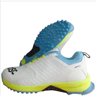 DSC Jaffa 22 Stud Cricket Shoes White Lime