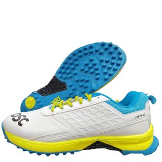 DSC Jaffa 22 Stud Cricket Shoes Colour White Lemon Yellow