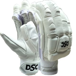 DSC Pro Player Cricket Batting GLoves (Right Hand Mens Size) White