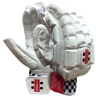 Gray Nicolls Legacy Batting Gloves White Red (Mans Size Right Hand)