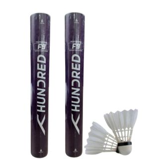 Hundred F9 Feather Shuttlecock Set Of 2 Boxes
