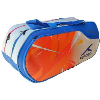 Hundred HBCK-4M256 Badminton Kit Bag White Colour