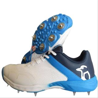 Kookaburra Pro 2000 Spike Cricket Shoes White Blue Baseimage01