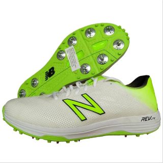 New Balance CK10 L3 Cricket Shoes White and Fluo Green