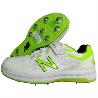 New Balance CK4040 W3 Cricket Shoes White and Fluo Green