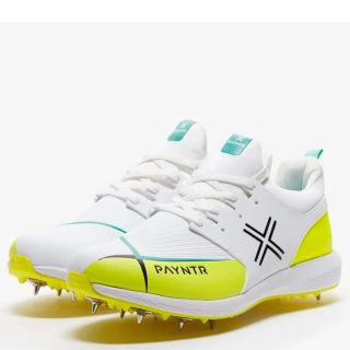 Payntr X Batting Spike Shoes white and yellow