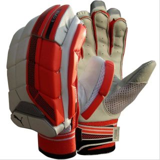 Puma Evo 3 Cricket Batting Gloves White and Orange Left Hand