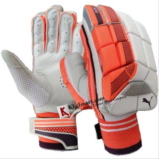 Puma Evo 4 Batting Gloves White and Orange