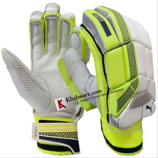 Puma Evo 5 Batting Gloves White and Lime
