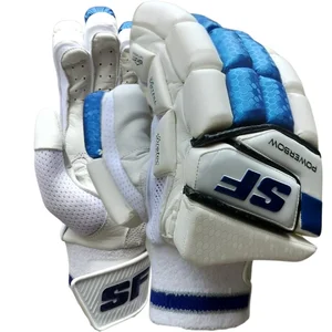 SF Power Bow Batting Gloves White and Blue (Mens Size Right-Handed)