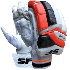 SF Test Pro Cricket Batting Gloves White and Orange
