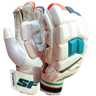 SF Power Bow Batting Gloves White and Red (Mens Size Right-Handed)