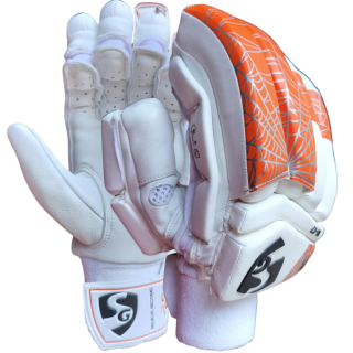 SG RP 17 Cricket Batting Gloves Orange and White (Mens Size Right-Handed)