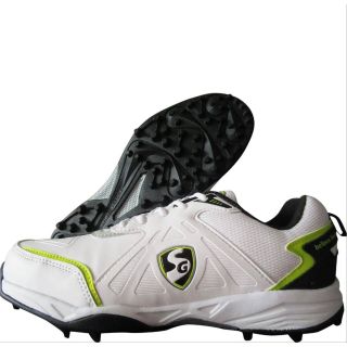 SG Scorer 5.0 Cricket Shoes White Black Lime 