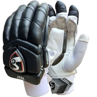 SG Test Cricket Batting Gloves Black (Mens Size Left Hand)