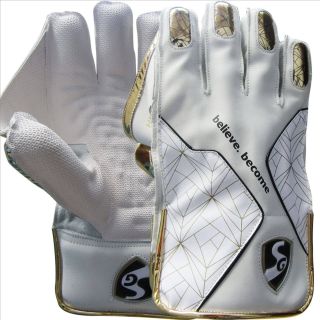 SG Hilite Wicket Keeping Gloves Gold White 