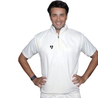 SG Zipper Cricket Sweater Sleeveless Size Medium