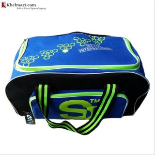 SI Junior Cricket Kit Bag Blue Black and Lime