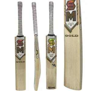 SM Gold Premium Edition Willow Cricket Bat (Standard Size Short Handle)